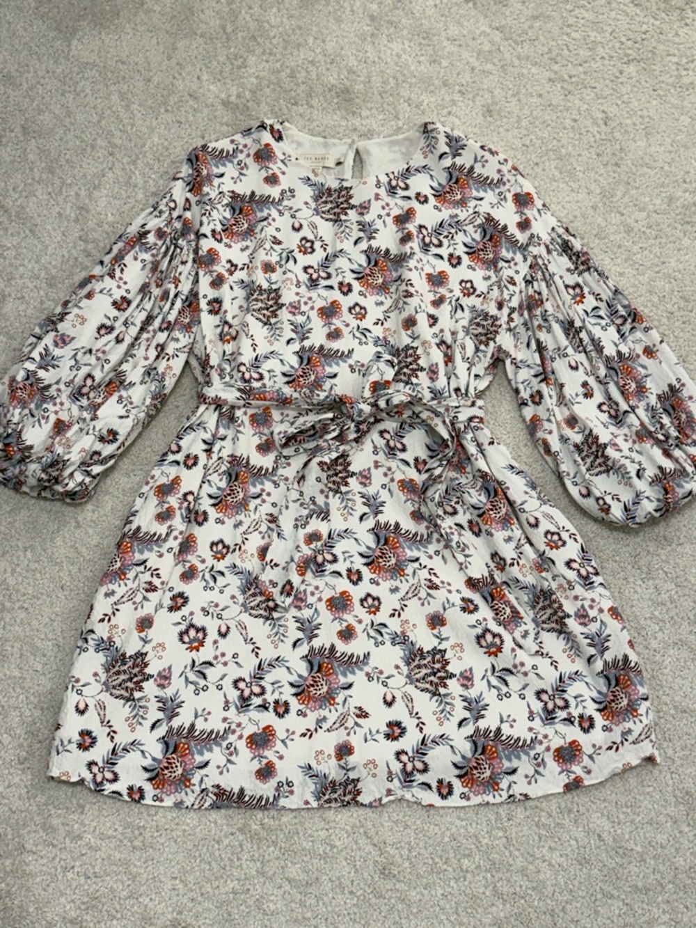 Ted Baker White Floral Mini Dress